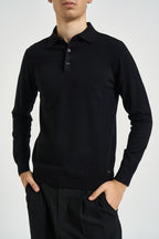 Polo uomo in maglia nera MK990004 NERO MARKUP 