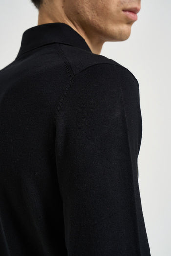 Polo uomo in maglia nera - 5