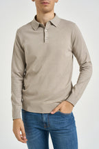 Polo uomo in maglia tortora MK990004 TAUPE MARKUP 