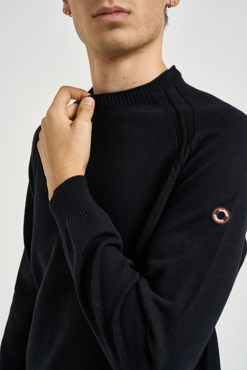 Maglia uomo girocollo in cotone nera MK9900106 NERO MARKUP 