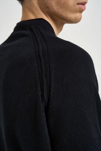 Maglia uomo girocollo in cotone nera - 6