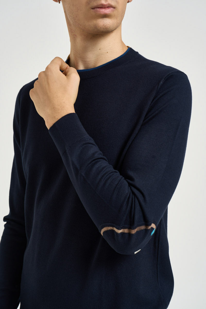 Maglia uomo girocollo blu navy MK9900124 BLU MARKUP 
