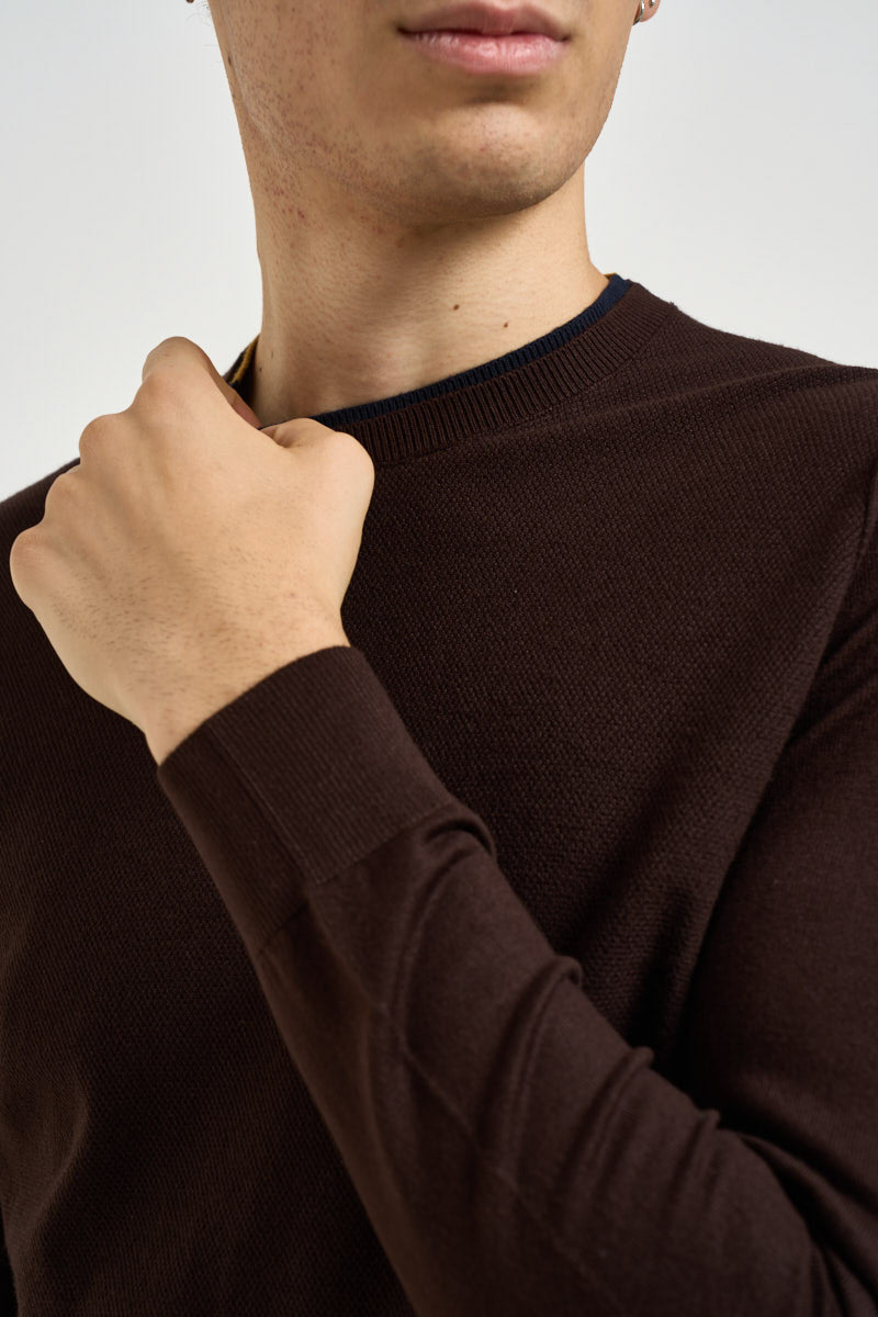 Maglia uomo girocollo marrone MK9900124 MORO MARKUP 