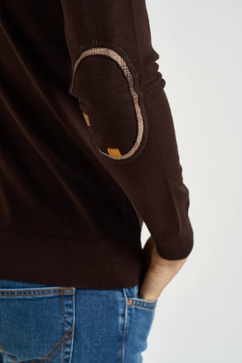 Maglia uomo girocollo marrone - 5