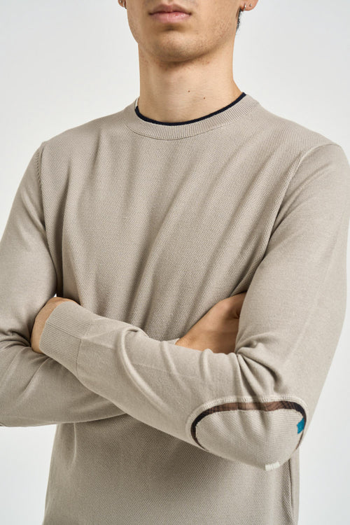 Maglia uomo girocollo beige - 2