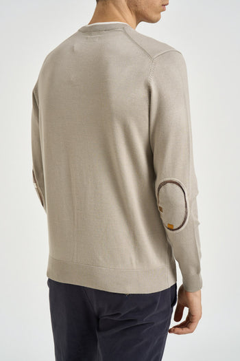 Maglia uomo girocollo beige - 4