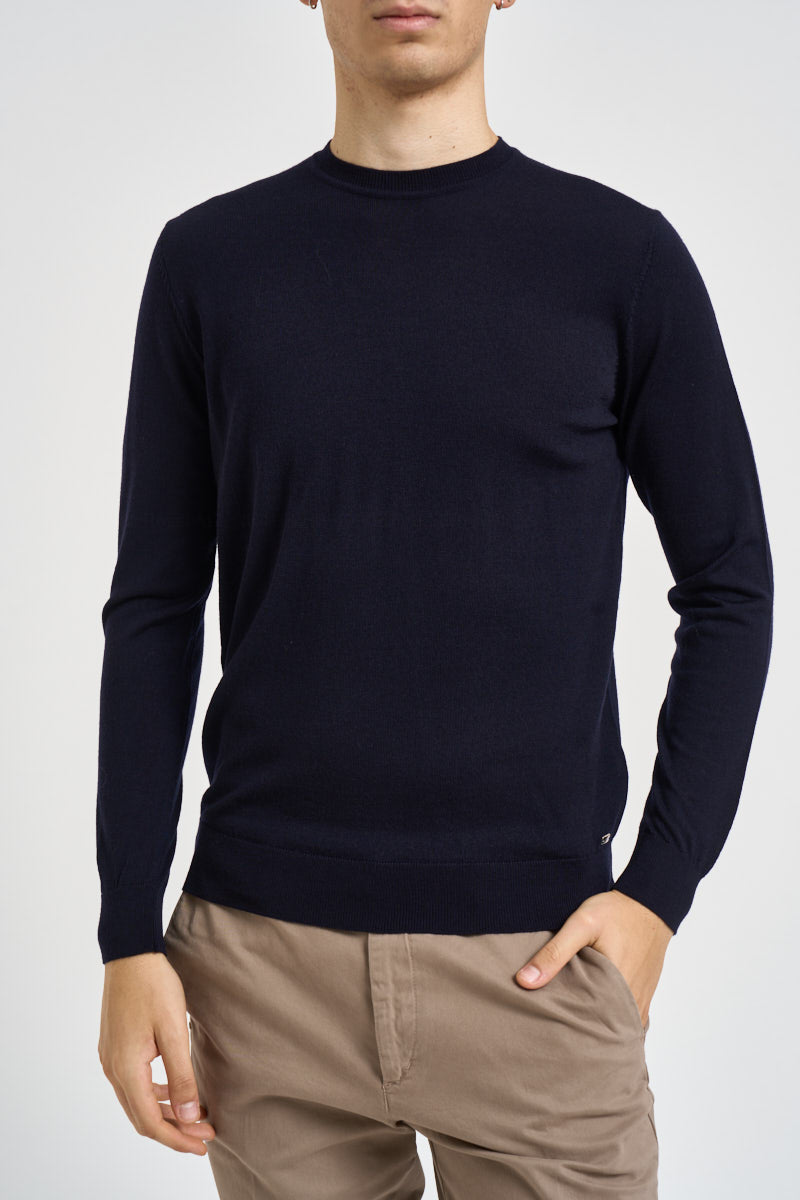 Maglia uomo girocollo blu notte MK9900154 BLU MARKUP 