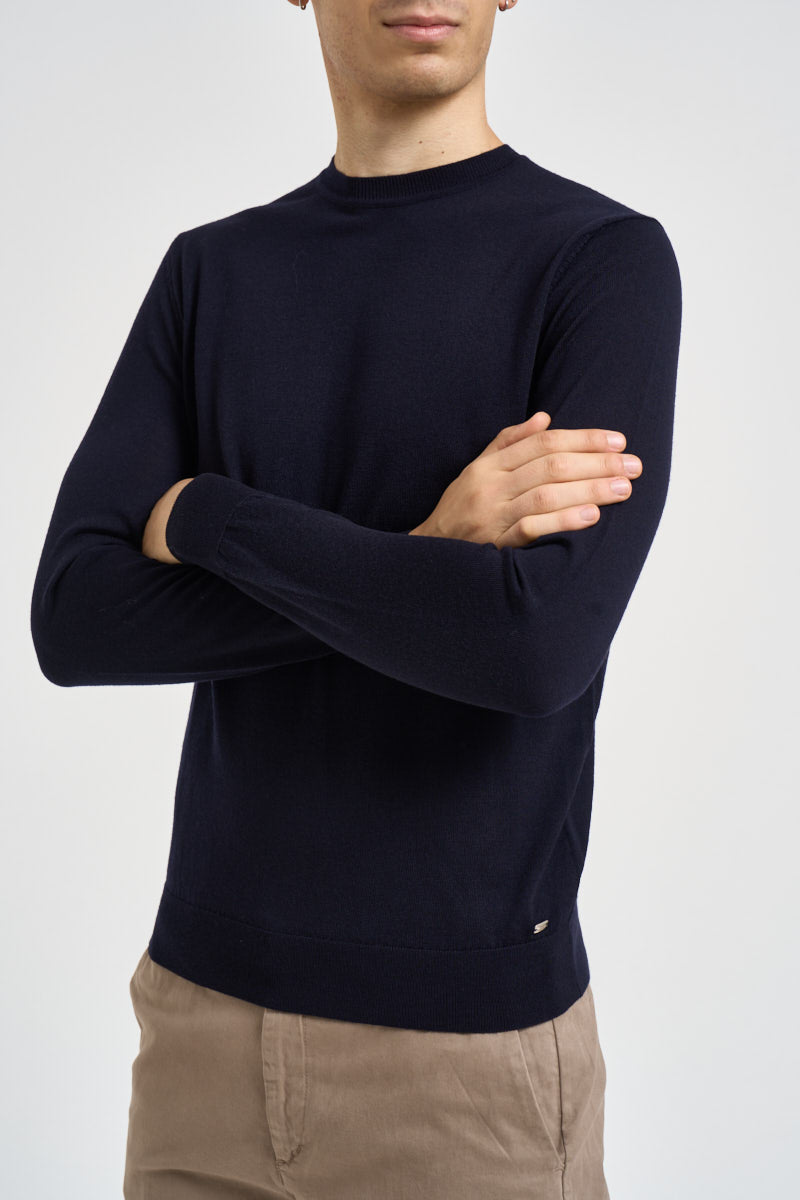 Maglia uomo girocollo blu notte MK9900154 BLU MARKUP 