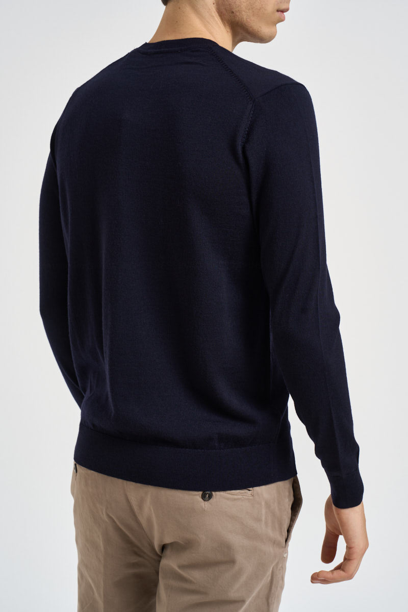Maglia uomo girocollo blu notte MK9900154 BLU MARKUP 