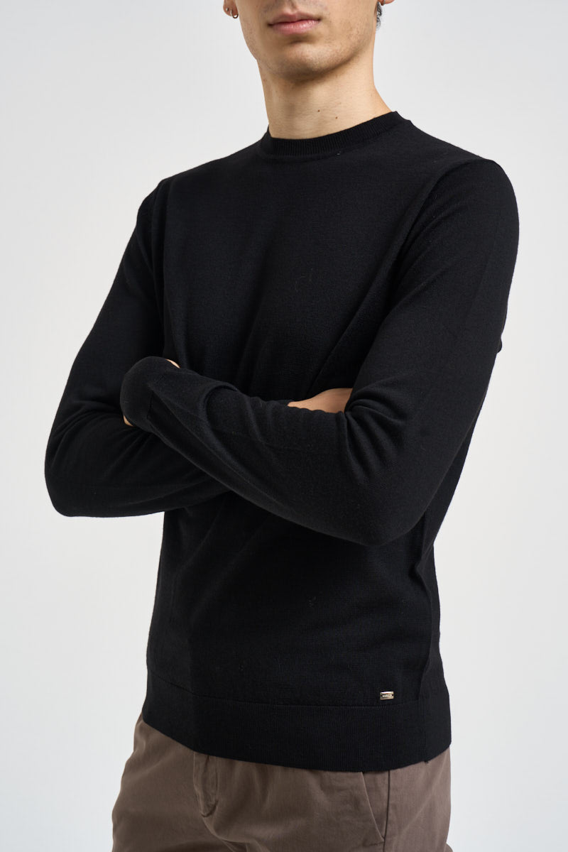 Maglia uomo girocollo nera MK9900154 NERO MARKUP 