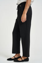 Pantalone donna con coulisse nero MW25107 NERO MARKUP 