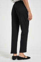 Pantalone donna con coulisse nero MW25107 NERO MARKUP 