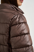 Piumino donna corto moro MW2640015 CACAO MARKUP 