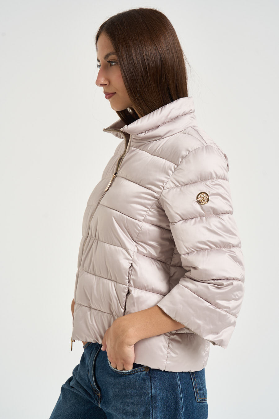 Piumino donna corto cipria MW2640015 CASHA MARKUP 
