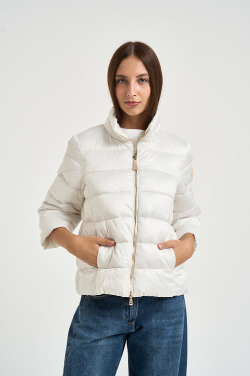 Piumino donna corto bianco - 1