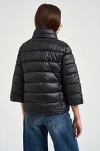 Piumino donna corto nero MW2640015 NERO MARKUP 