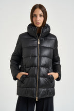 Piumino donna con collo alto nero MW2640029 NERO MARKUP 