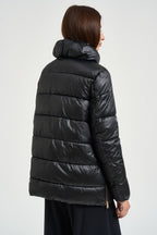 Piumino donna con collo alto nero MW2640029 NERO MARKUP 