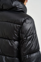 Piumino donna con collo alto nero MW2640029 NERO MARKUP 