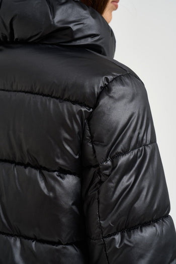 Piumino donna con collo alto nero - 5