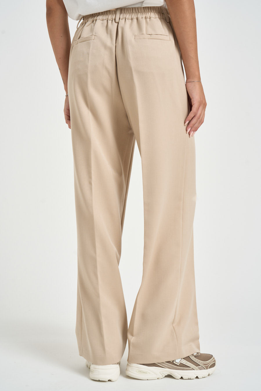 Pantalone donna con coulisse in lurex beige MW2650102 CASHA MARKUP 