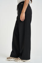 Pantalone donna con coulisse in lurex nero MW2650102 NERO MARKUP 