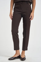 Pantaloni donna slim fit sartoriali marrone 26IB52Z COFFEE MARYLEY 
