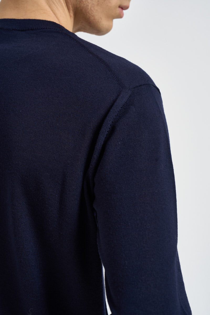 Maglia uomo girocollo blu navy 1000 650 MASQ 