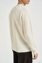 Maglia uomo girocollo a coste panna 1300 125 MASQ 