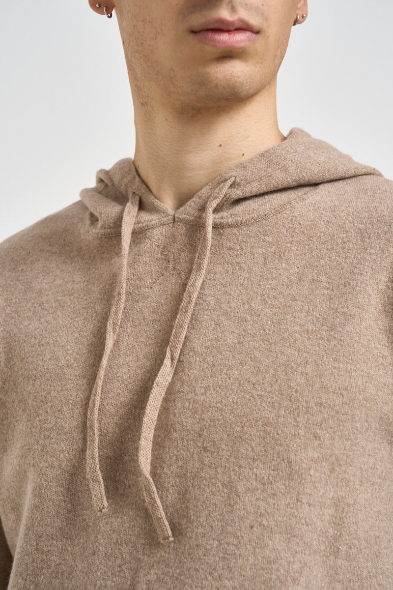 Maglia uomo con cappuccio beige 1383 150 MASQ 