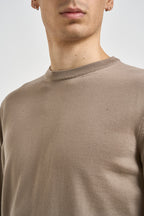Maglia uomo girocollo in lana merino beige 5000 130 MASQ 