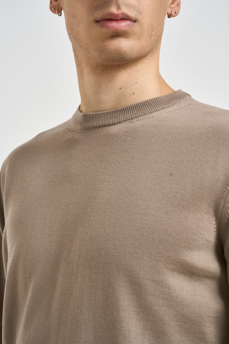 Maglia uomo girocollo in lana merino beige 5000 130 MASQ 