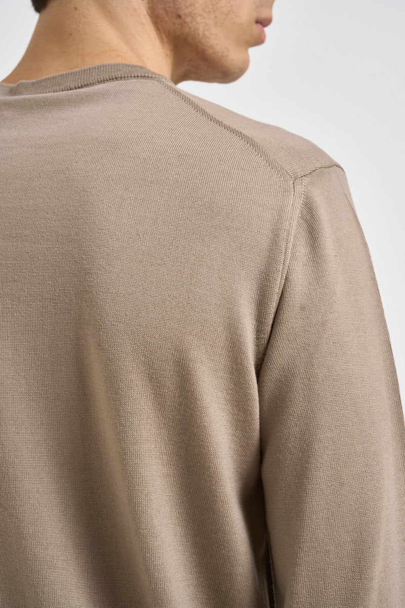 Maglia uomo girocollo in lana merino beige 5000 130 MASQ 