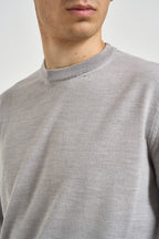 Maglia uomo girocollo in lana merino grigio 5000 300 MASQ 