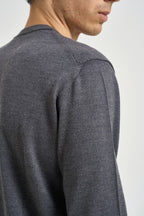 Maglia uomo girocollo in lana merino grigio 5000 395 MASQ 