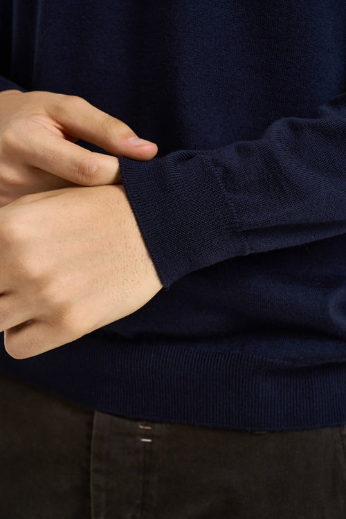Polo uomo in maglia blu - 2