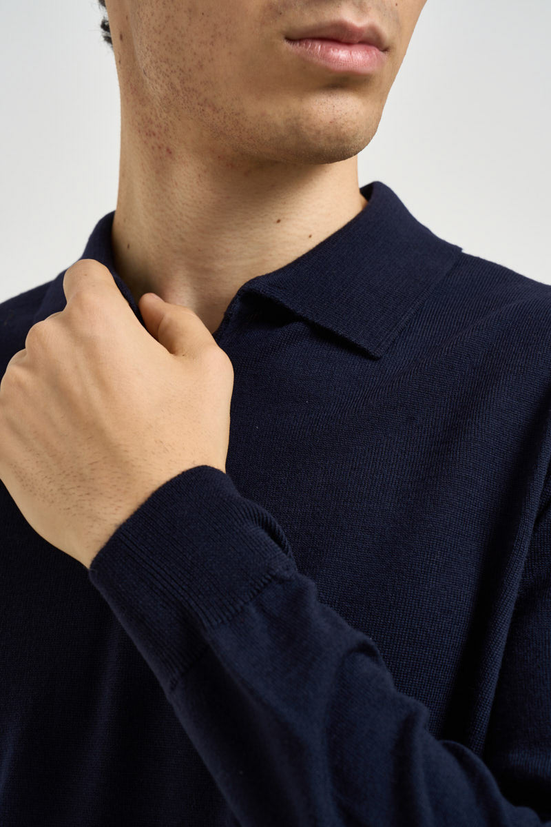 Polo uomo in maglia blu 5003 650 MASQ 