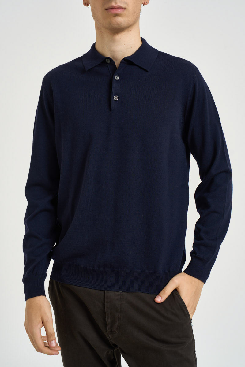 Polo uomo in maglia blu 5003 650 MASQ 