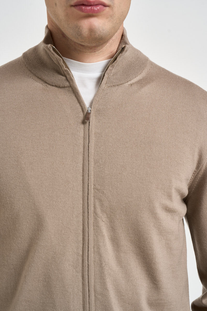Cardigan uomo full zip beige 5012 130 MASQ 