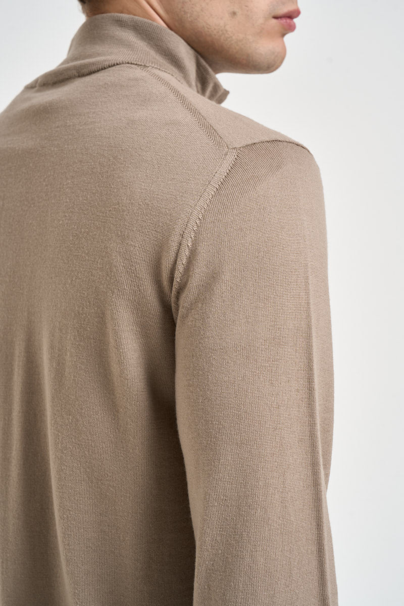 Cardigan uomo full zip beige 5012 130 MASQ 