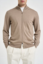 Cardigan uomo full zip beige 5012 130 MASQ 