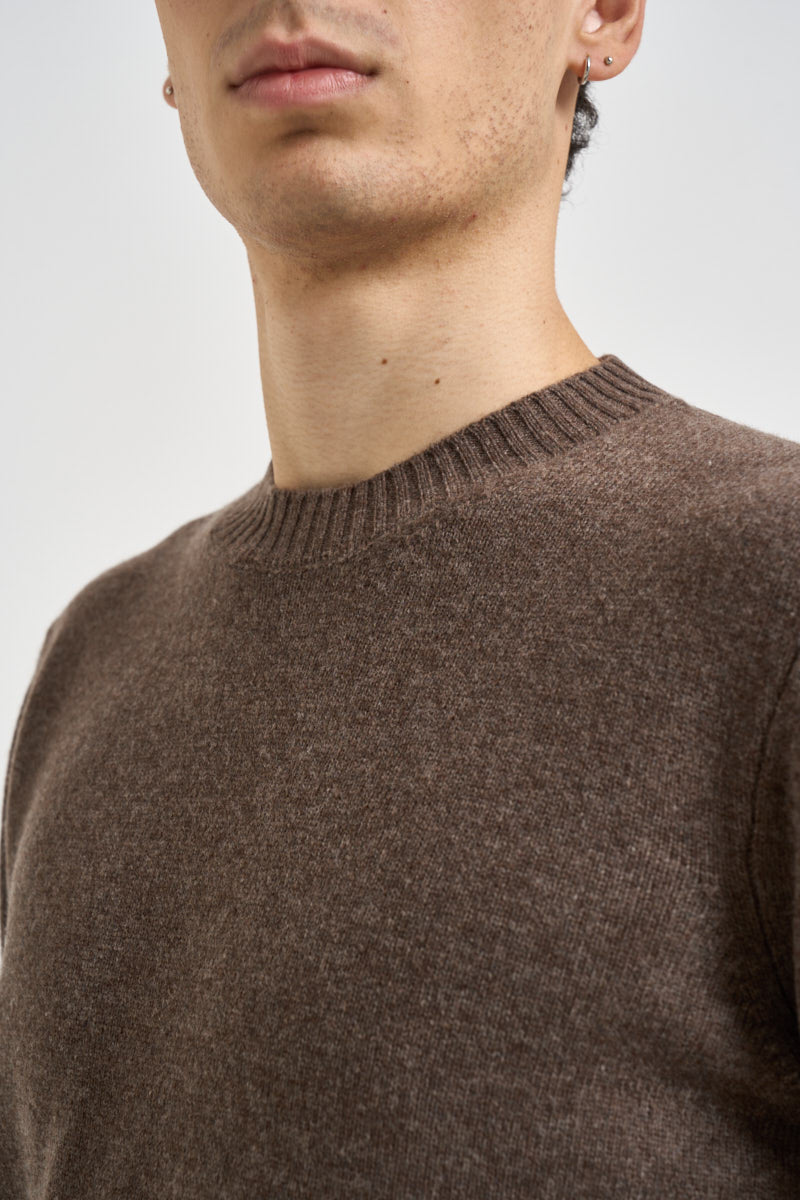 Maglia uomo girocollo marrone 5500 490 MASQ 