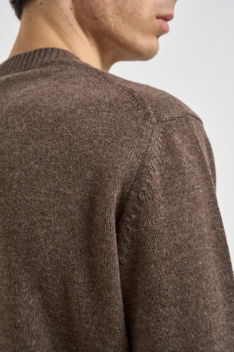 Maglia uomo girocollo marrone 5500 490 MASQ 