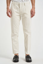 Pantalone uomo in velluto a costine panna MIAMI C8246PANNA MASSIMO BRUNELLI 