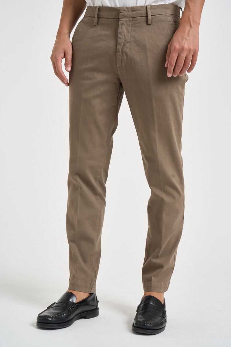Pantalone uomo chino tortora MIAMI C8268FANGO MASSIMO BRUNELLI 