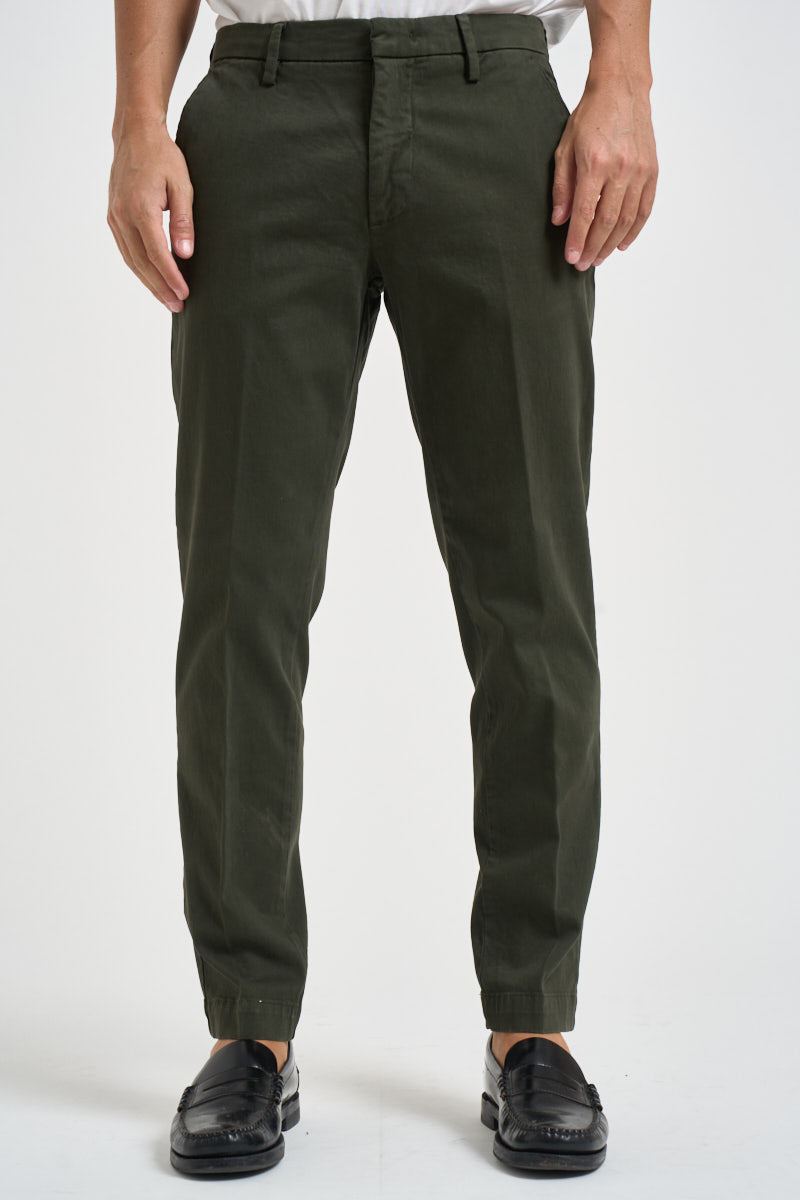 Pantalone uomo chino verde scuro MIAMI C8268MILITARE MASSIMO BRUNELLI 