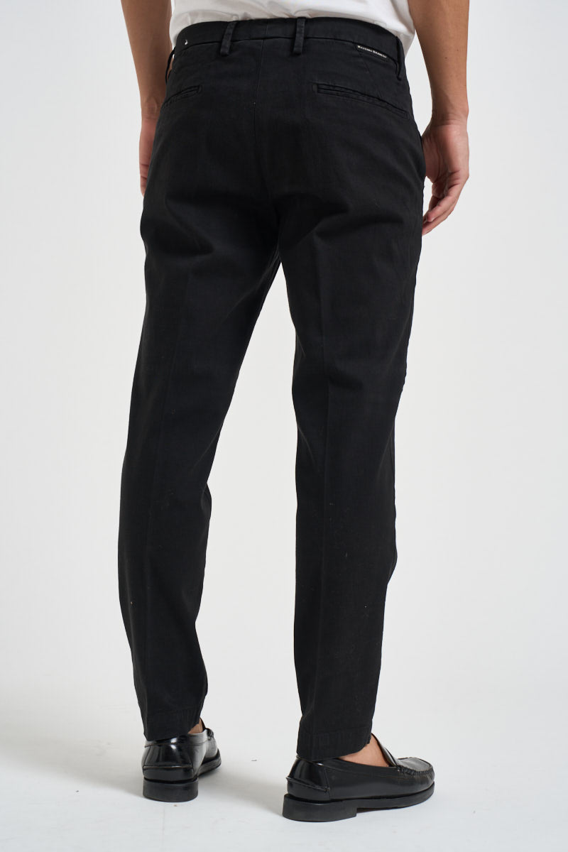 Pantalone uomo chino nero MIAMI C8268NERO MASSIMO BRUNELLI 