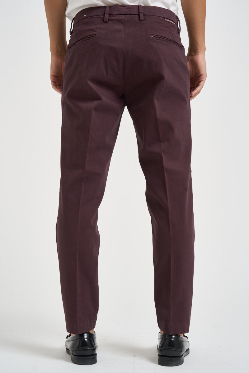 Pantalone uomo chino vino MIAMI C8268VINACCIA MASSIMO BRUNELLI 