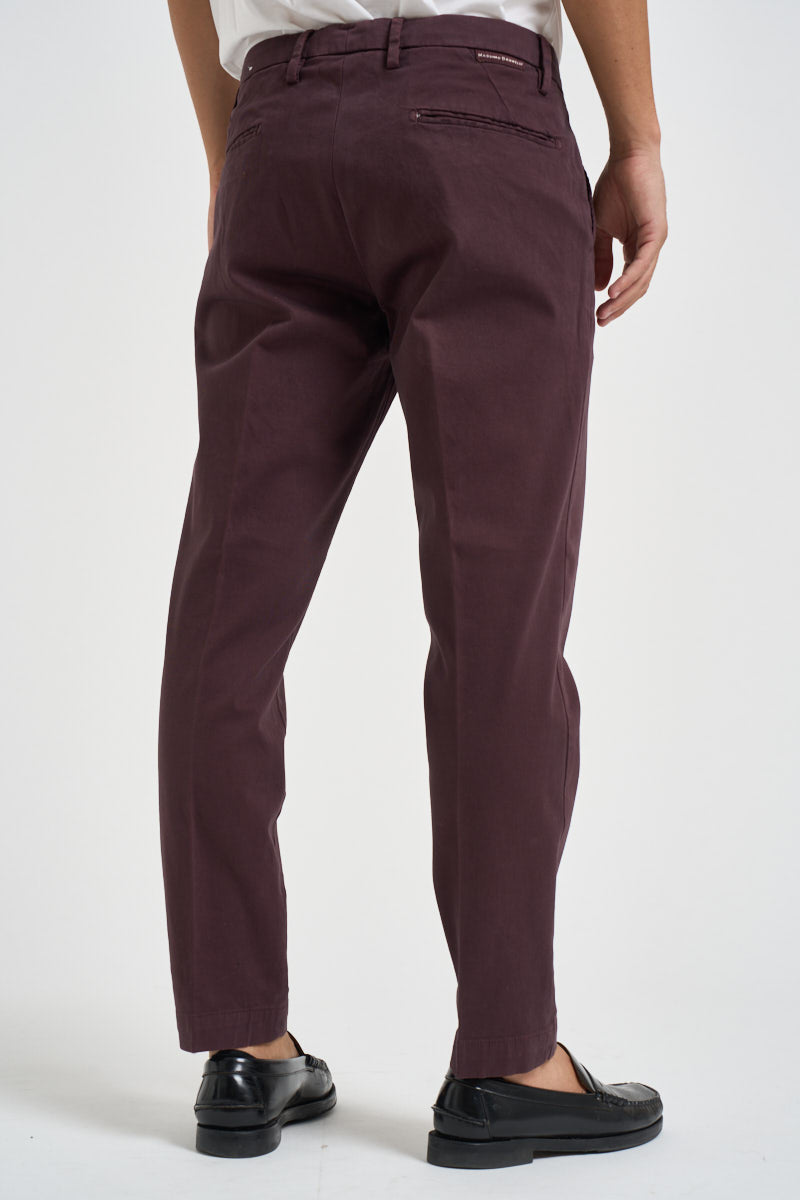 Pantalone uomo chino vino MIAMI C8268VINACCIA MASSIMO BRUNELLI 
