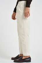 Pantalone uomo dritto in velluto panna TIRANA 8131PANNA MASSIMO BRUNELLI 